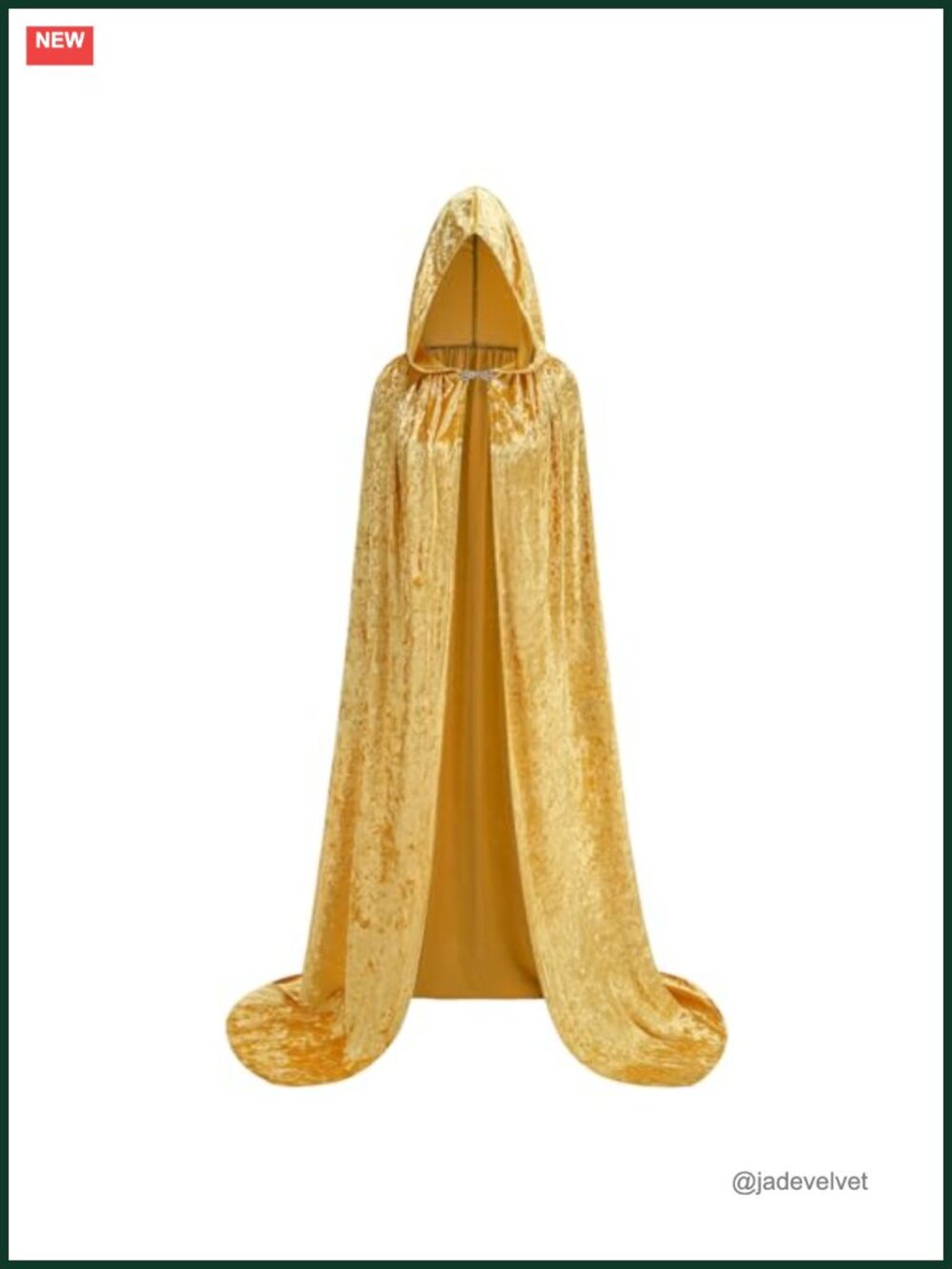 Crushed Velvet Hooded Cloak Full Length Cape Halloween Costume